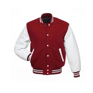 Personaliza tu Diseño de Chaqueta Varsity con Cuerpo de Lana y Mangas de Cuero - Product Image 1