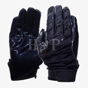 Guantes de fútbol americano con logotipo personalizado, de alta calidad, con agarre adhesivo en la palma, profesionales, para fútbol americano universitario. - Product Image 6
