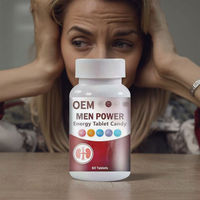 Capsules d'amélioration masculine à base de plantes, capsules de soutien énergétique à la formule Maca, durée de conservation de 2 ans, stimulent la vitalité.