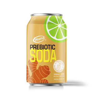 Refresco Prebiótico de Jengibre y Limón, Lata de 330 ml, Sin Azúcar, con Jugo de Fruta Real - Product Image 1