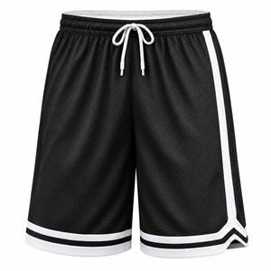 Pantalones Cortos de Baloncesto de Alta Calidad para Hombre, Transpirables, de Malla, con Ribete en Contraste, Pantalones Deportivos, Conjunto de Pantalones Cortos de Baloncesto Personalizados para Hombre - Product Image 1