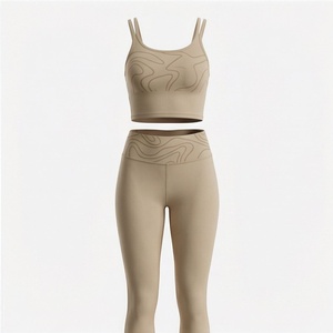 Conjunto Deportivo de Dos Piezas para Mujer, Brasier y Pantalones de Alta Calidad, Color Personalizado, Ropa Deportiva para Yoga, Gimnasio y Fitness - Product Image 1