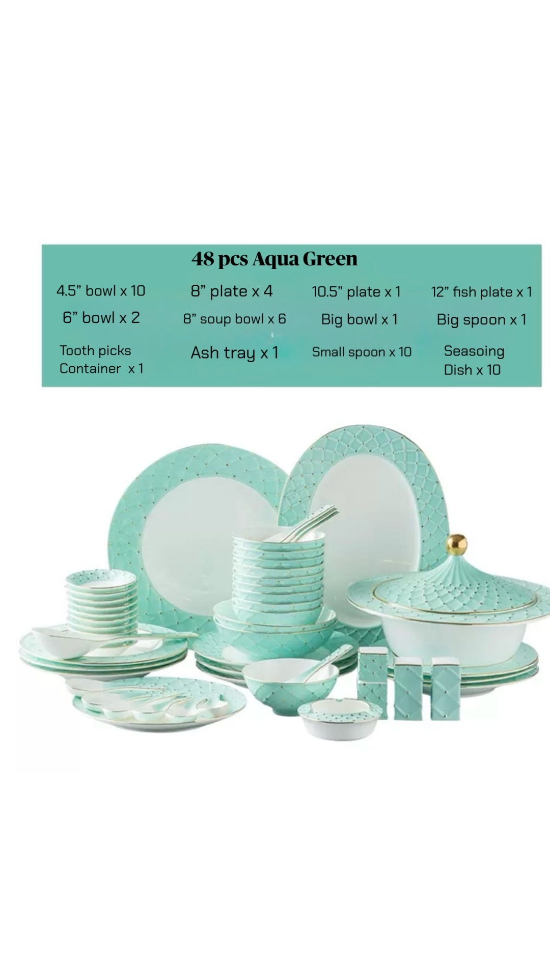 Vert aqua (48 pièces)