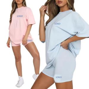 Ensemble court ajusté, haut et short de couleur unie, vêtements d'été personnalisables, parfaits pour les commandes en gros - Product Image 4