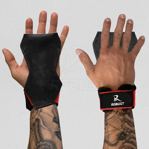 Correas de Agarre para Levantamiento de Pesas de Cuero Vacuno Transpirables y Ligeras para Uso en Gimnasio y Entrenamiento de Fuerza - Product Image 4