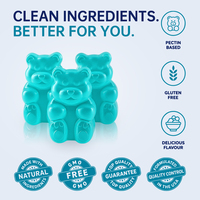 En stock – Gommes à mâcher molles à base de pectine avec biotine, collagène de poisson, kératine et bambou – 60 unités