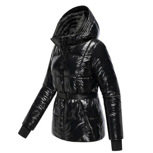 Hot Sale Puffer <b>Jackets</b> For Women Premium Quality Warm Wear Outdoor Latest Trend Zipper Up Hooded Custom - Product Image 3