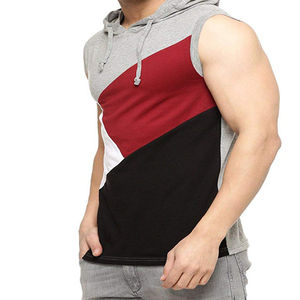 Camiseta sin mangas con capucha para hombre, ropa deportiva informal, ropa deportiva transpirable para entrenamiento y ejercicio al aire libre, tela suave y elástica - Product Image 6