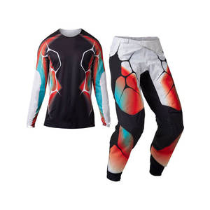 Ensemble de vêtements de motocross pour hommes, manches longues, imprimé par sublimation, polyester respirant, uniforme de course toutes saisons - Product Image 2