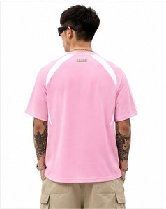 เสื้อยืดเจอร์ซีย์ผู้ชายไซส์ใหญ่ ทันสมัย ผ้าฝ้าย 100% ระบายอากาศ แห้งเร็ว ทรงหลวม สไตล์แบ็กกี้ ไหล่ตก ป้องกันขนร่วง - Product Image 3