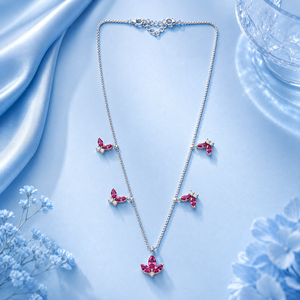 925 <b>Sterling</b> <b>Silver</b> Four Leaf Clover Necklace Zircon Pendant <b>Chain</b> Jewelry <b>for</b> <b>Women</b> Gift Party - Product Image 3