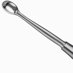 Juego de 9 curetas Spratt Brun para huesos, 6.5 pulgadas, copas ovaladas rectas, tamaño 3/06, mango hueco, acero inoxidable, manual, certificado CE - Product Image 5