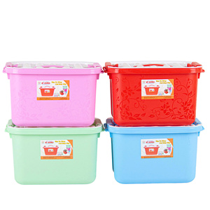 Durable 20L Eco-Friendly PP Plastic Lightweight <b>Waterproof</b> Multifunctional <b>Storage</b> <b>Box</b> Handle Tight-Seal Lid Space-Saving Single - Product Image 2
