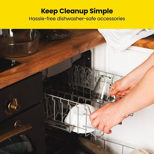 CHEFMAN เครื่องทอดลมร้อนดิจิตอลอเนกประสงค์+ เครื่องย่างแบบหมุน, เครื่องอบแห้ง, เตาอบแบบพาความร้อน, หน้าจอสัมผัส 17 ปุ่มตั้งค่าล่วงหน้าสำหรับทอด, อบ - Product Image 2