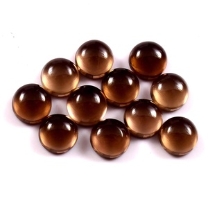 ควอตซ์สโมคกี้ธรรมชาติทรงกลมขนาด 6x6 มม. แบบหลังแบน ปรับขนาดแล้ว สำหรับทำเครื่องประดับ ขายส่งจำนวนมาก - Product Image 1