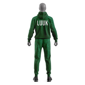 Custom Teamwear Geometric Tracksuit <b>Set</b> Unisex Hooded Jacket and Pants for Sports and Travel - Product Image 2