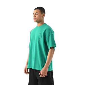 Camisetas de Cuello Redondo para Hombre, de Secado Rápido, 240g, Oversize, Ecológicas, Transpirables, con Hombros Caídos, de Algodón Ringer, Venta al por Mayor - Product Image 3