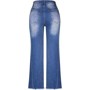 Jeans Casuales de Mujer 2026, Transpirables, de Pierna Ancha, Elásticos, Estilo Boyfriend, Corte Ajustado, Cintura Media, de Mezclilla - Product Image 2