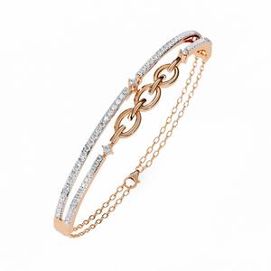 Classic 18k <b>Solid</b> <b>Gold</b> Natural Stone Emerald Cut Claw Setting Channel Set Chain Link Bracelet Unisex Wedding Jewelry IGI - Product Image 3
