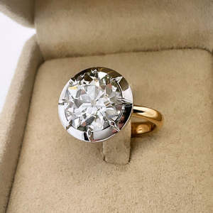 IGI/GIA Lab Grown Cut Diamond Vintage 14k Jaune Mariage/Bague de fiançailles Unisexe Fine Or Blanc Anniversaire Digne de Fête - Product Image 2