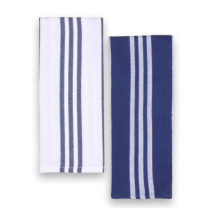 Serviette de cuisine en coton 100% tissé à rayures et à carreaux, douce, confortable, séchage rapide, multi-usages, écologique, certifiée GOTS - Product Image 4