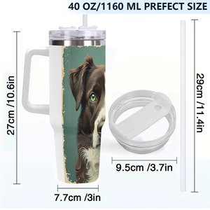 แก้วน้ำสแตนเลส 40 ออนซ์ ลายสุนัข สำหรับคนรักสัตว์เลี้ยง - Product Image 4