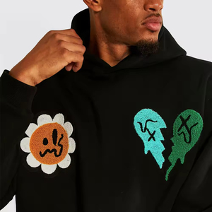 <b>Cheap</b> Embroidery Custom Regular Fit Heavyweight Winter Y2K Streetwear <b>Hoodie</b> with Rhinestone 100% Cotton Eco-Friendly Quick Dry - Product Image 3