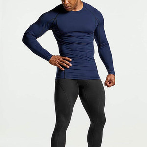 Chemise de sport à manches longues pour homme, en spandex et polyester, à séchage rapide, gris clair, taille adulte - Product Image 3