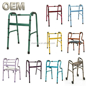 OEM Taiwan Foldable Portable <b>Rollator</b> <b>Walker</b> Rehabilitation Training Elderly Disabled Outdoor Homecare Use Daily Living Aids - Product Image 1