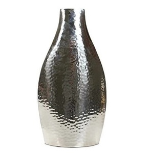 Vase moderne en métal noir et or, fait main, pour table, décoration de mariage, vase à fleurs en métal, en solde - Product Image 4