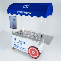 Machine à glaces et sorbets Galaxy Pro V4 nouvelle génération, chariot, réfrigérant R290, dosage intelligent, fruits, lait, eau, 4 saveurs, acier inoxydable 304