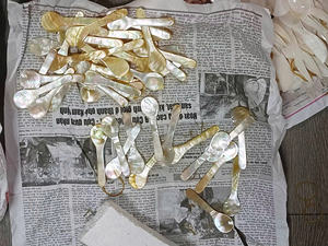 Cuillère en nacre Cuillère en nacre naturelle pour la dégustation Cuillère à coquillage vietnamienne Fait à la main - Product Image 4