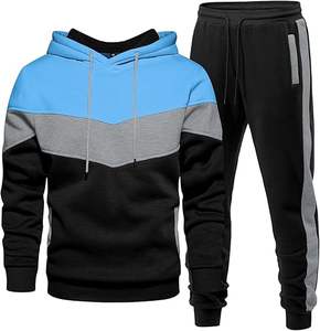 Conjunto Deportivo de Invierno para Hombre con Capucha, Sudadera y Pantalones Jogger, 100% Algodón, Logotipo Personalizado en la Parte Delantera, Ropa Deportiva al Por Mayor - Product Image 2