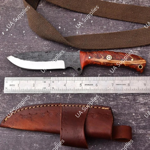 High Quality 1095 High Carbon Steel Fixed Blade Knife <b>Pine</b> Cone <b>Resin</b> Handle - Handmade High Quality Full Tang Hunting Knife OEM - Product Image 4