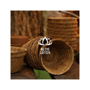 Pot en fibre de coco de haute qualité, durable et biodégradable, pour la propagation des semis et le soutien des racines, intérieur/extérieur - Product Image 1