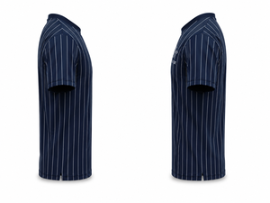T-shirt à manches longues pour homme, bleu marine uni, coupe classique, col rond, décontracté, tricoté, 100% coton, 180 grammes, logo sur le devant, écologique - Product Image 4