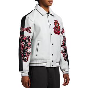 Chaqueta de Cuero Roja de Invierno con Cierre de Cremallera Gruesa de Estilo Vintage de Edición Limitada, Chaqueta Bomber de Cuero Vacuno Auténtico para Hombre Avirex - Product Image 5