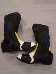 Bottes de moto Suzuki mi-mollet, fermeture éclair synthétique, résistance à l'abrasion, semelle extérieure en caoutchouc, semelle intermédiaire en EVA, doublure en mesh, toutes saisons - Product Image 2