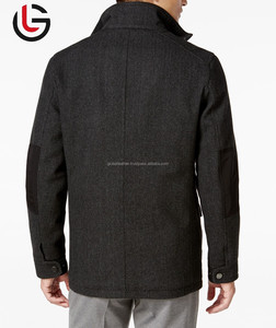 Abrigo de lana para hombre, mezcla de lana, estilo trench, con cuello de piel de zorro auténtica, ecológico, antiarrugas, para invierno, de botonadura sencilla. - Product Image 2