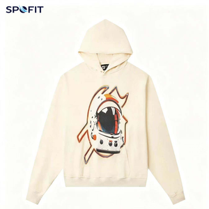 เสื้อฮู้ดซิปผ้าฝ้ายวินเทจลายกราฟิก สไตล์ฮิปฮอป สตรีทแวร์ สำหรับผู้ชาย - Product Image 2