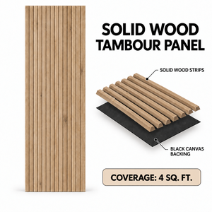 Panel de Tambor Rectangular de Madera Maciza para Muebles de Cocina, Diseño Rústico, Panel Flexible de Madera Maciza - Product Image 2