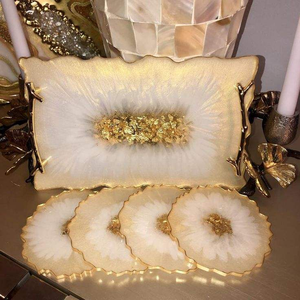 Bandeja Decorativa Clásica de Resina para Organizar Joyas, Llaves, Bocadillos, Bebidas y Vajilla, Añadiendo Elegancia a la Sala de Estar y la Decoración del Hogar - Product Image 2