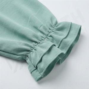 Ensemble Abaya Musulmane Décontractée et Élégante pour l'Été, avec Nœud et Perles, en Chiffon, Robe Longue et Foulard Assorti, Style Islamique Modeste - Product Image 5