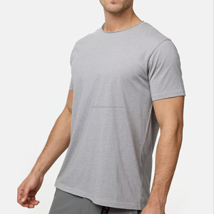 T-shirt pour homme 100% coton personnalisé uni surdimensionné col rond manches courtes sérigraphié T-shirt vierge pour homme vente en gros - Product Image 1