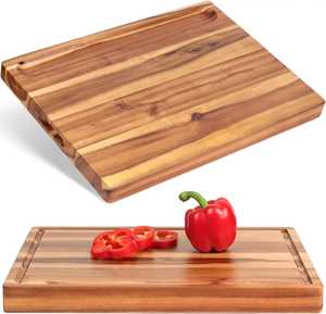 เขียงไม้กระถินขนาดใหญ่ยี่ห้อ Skies Trader พร้อมร่องสำหรับน้ำผลไม้ - Product Image 1