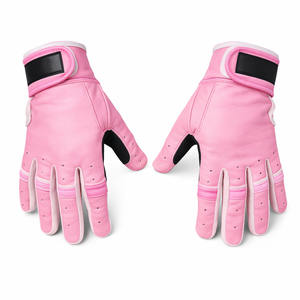 Guantes de bateo de béisbol de cuero de vaca genuino de alta calidad en Color verde fluorescente Diseño de puño corto Guantes de Venta caliente - Product Image 4