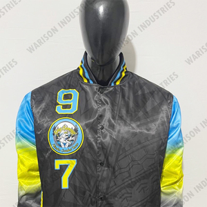 แจ็คเก็ตบอมเบอร์โพลีนีเชียนสำหรับผู้ชายประสิทธิภาพสูง เสื้อกันหนาวฤดูหนาว แขนยาว กันลม พิมพ์ลายโทอา ซามัว แบบซับลิเมชั่น - Product Image 3