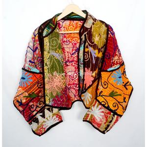 Ethnic Summer/Winter Spring Knitted Kantha <b>Jacket</b> Regular Breathable Quick Dry Eco-Friendly Vintage Casual <b>jacket</b> for outings - Product Image 5