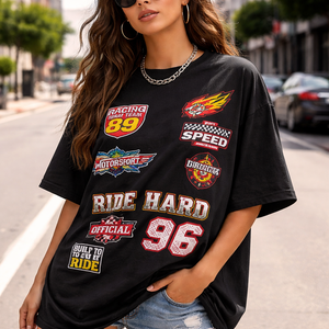 Camiseta de cuello redondo personalizada de algodón grueso con lavado ácido, sudadera extragrande con hombros caídos, transpirable y de secado rápido para invierno - Product Image 3