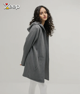 XEEP Customize Winter Casual Jersey Knitted Heat-Transfer Printed Hooded Hoodies <b>Men</b> Front Logo Pocket Breathable Quick-Dry - Product Image 5